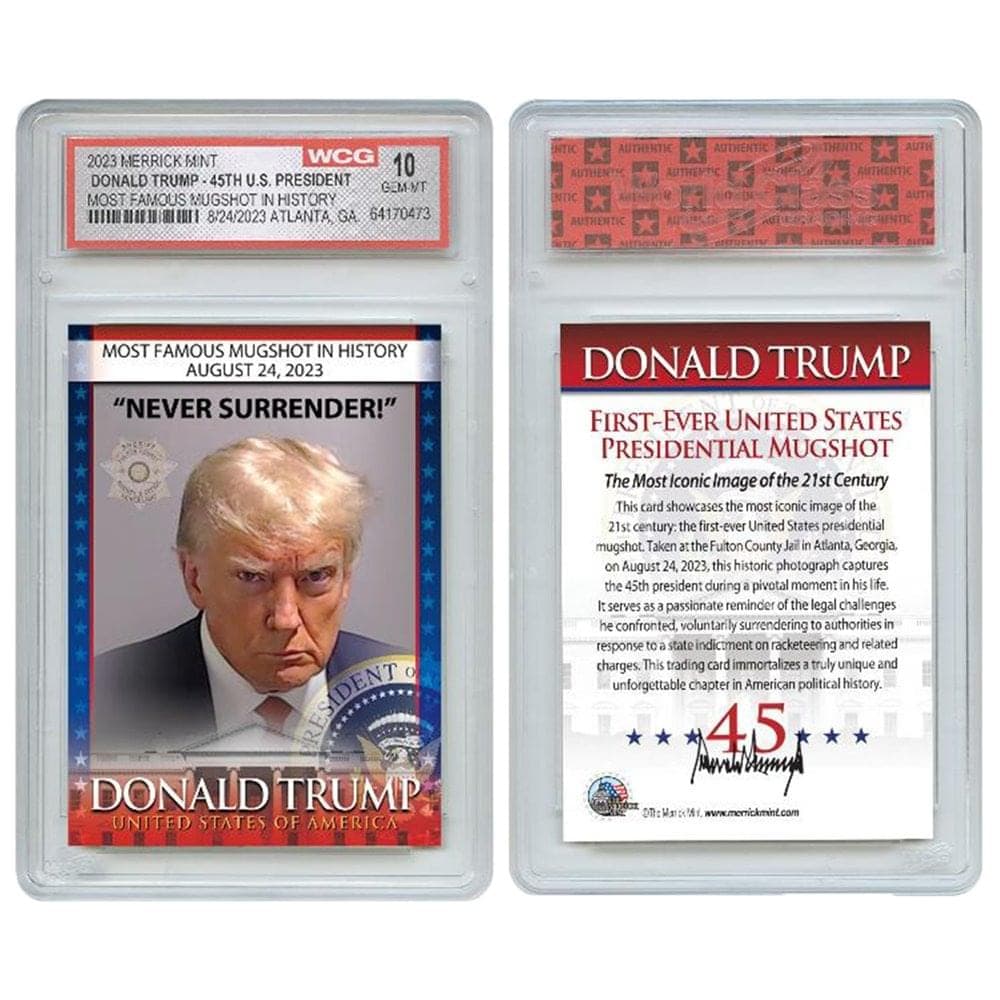 Trump Mugshot trading card collectible
